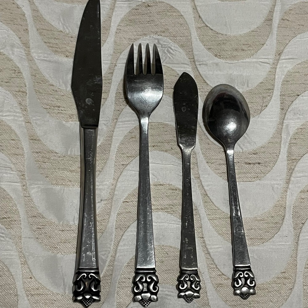 Stanley Roberts Vintage Roget Stainless Japan Flatware Set 4 Silverware Cutlery - Picture 2 of 11